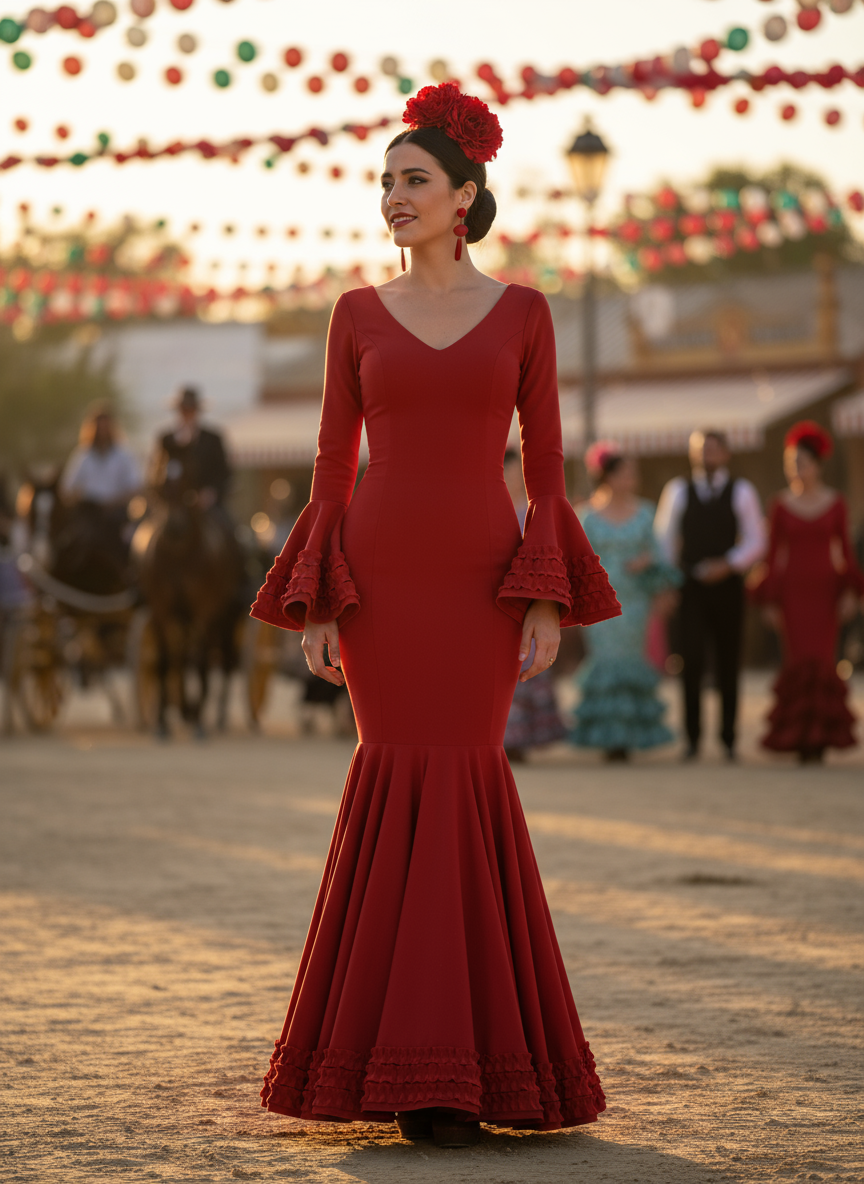 TRAJE FLAMENCA ROJO EMMA WU DESIGN X FLAMENCA 7815