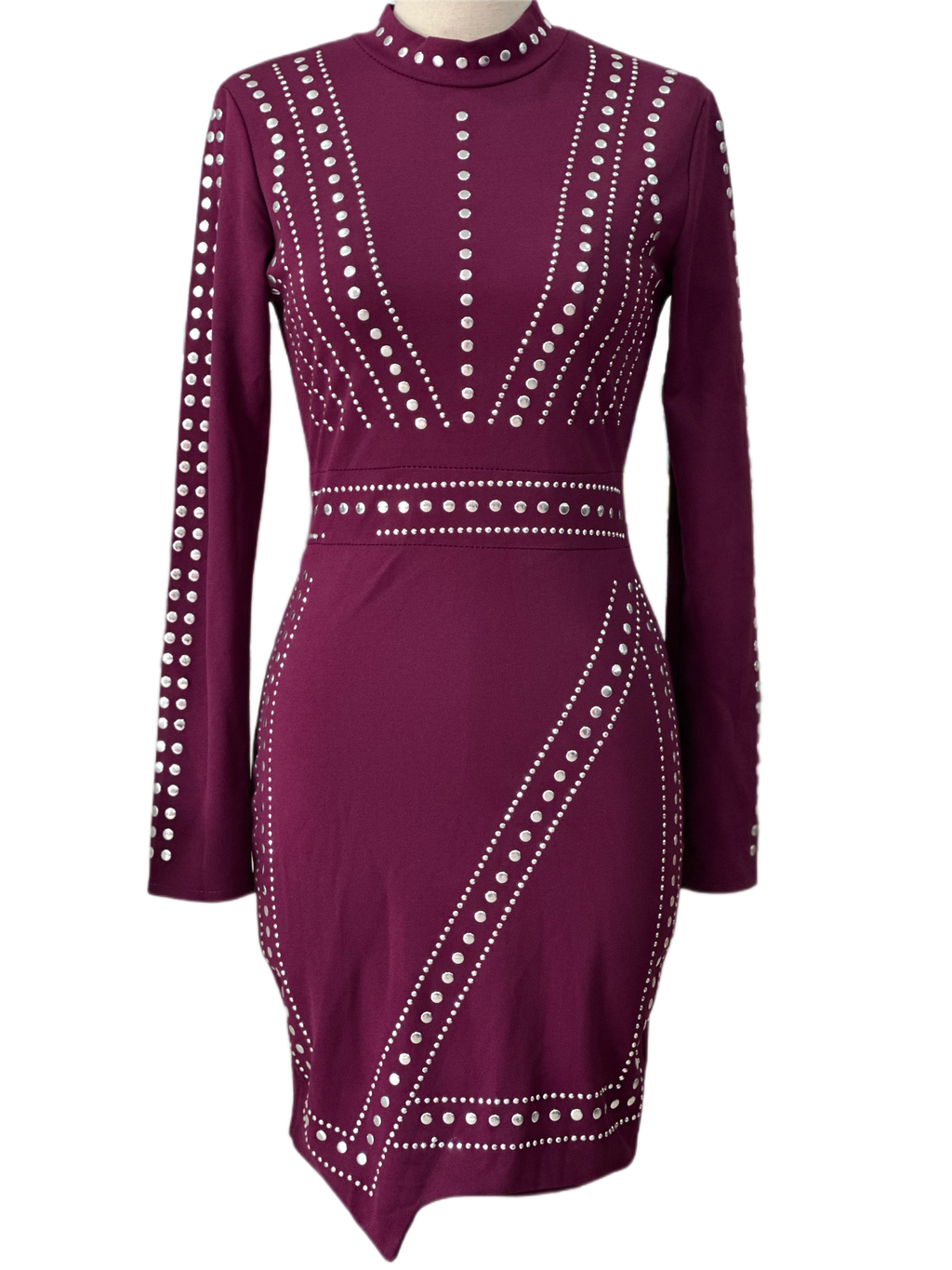 VESTIDO CORTO BERENJENA 7302