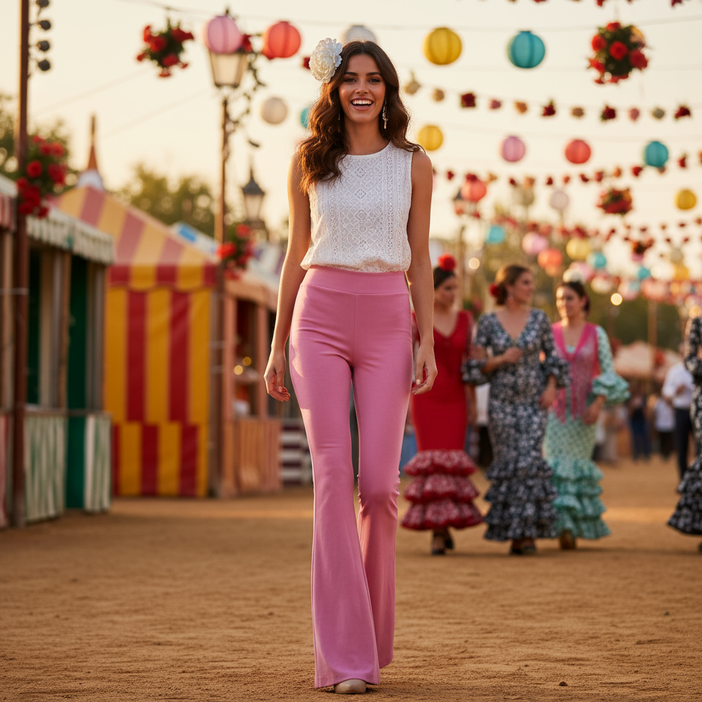 PANTALÓN CAMPANA ROSA NUDE 9182