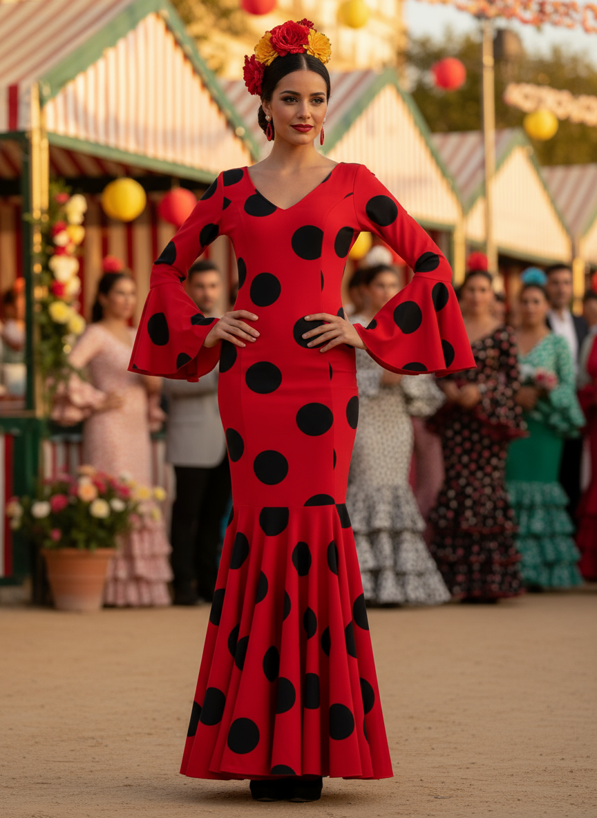 TRAJE FLAMENCA ROJO EMMA WU DESIGN X FLAMENCA 21043