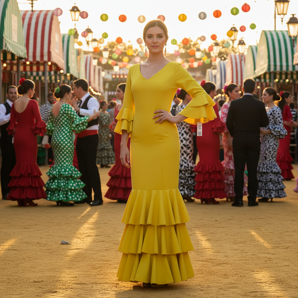 TRAJE FLAMENCA AMARILLO EMMA WU DESIGN X FLAMENCA 4794