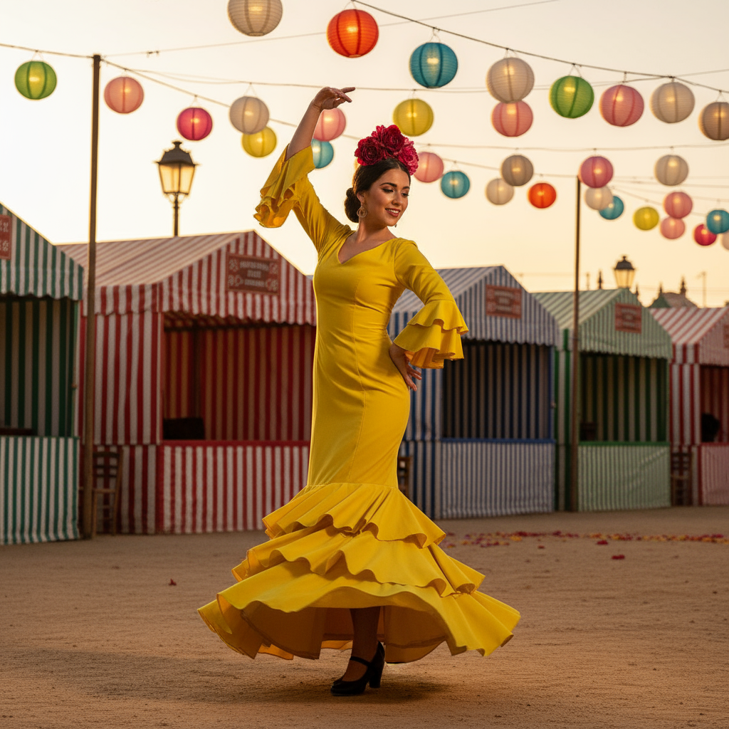 TRAJE FLAMENCA AMARILLO EMMA WU DESIGN X FLAMENCA 4794