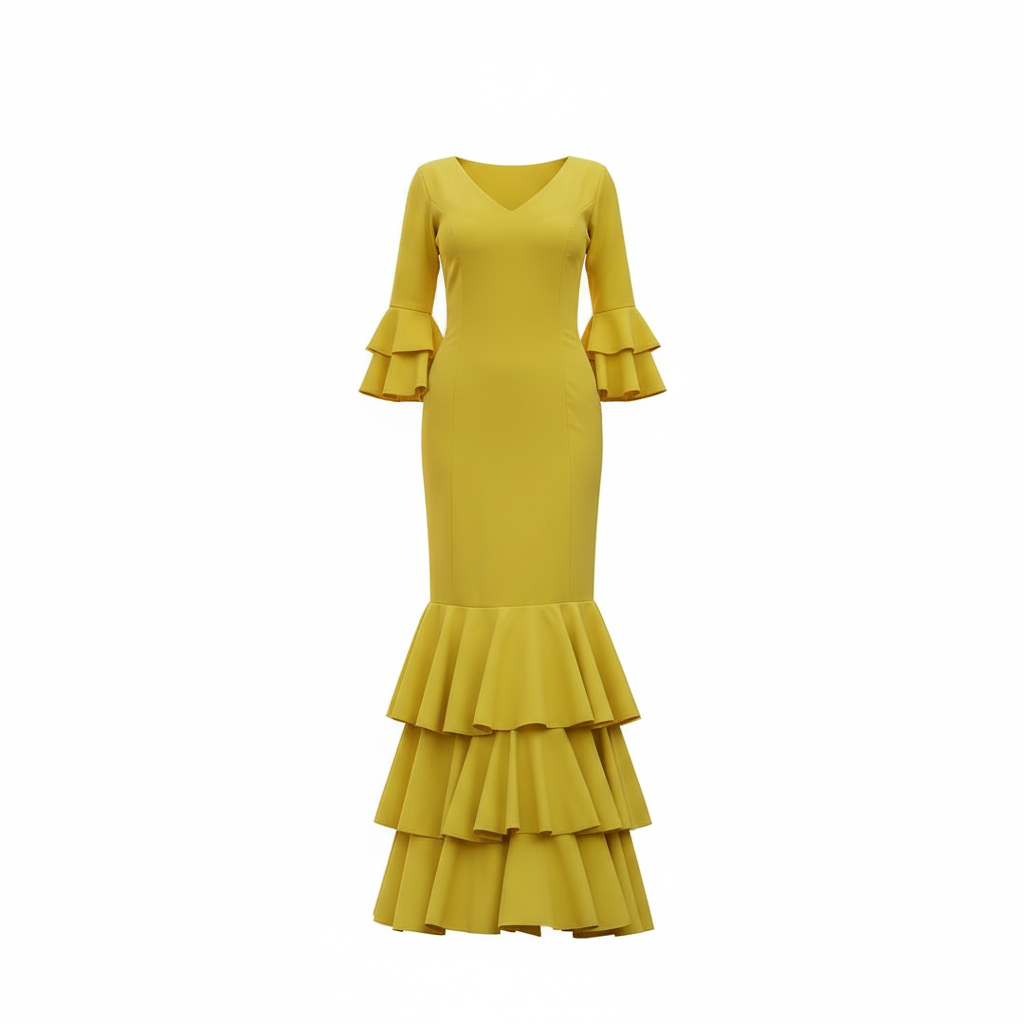 TRAJE FLAMENCA AMARILLO EMMA WU DESIGN X FLAMENCA 4794