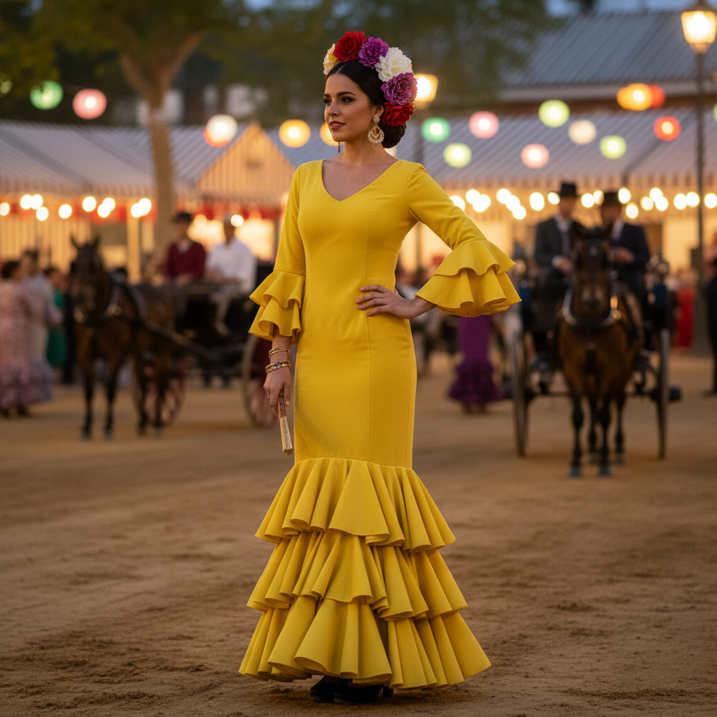 TRAJE FLAMENCA AMARILLO EMMA WU DESIGN X FLAMENCA 4794