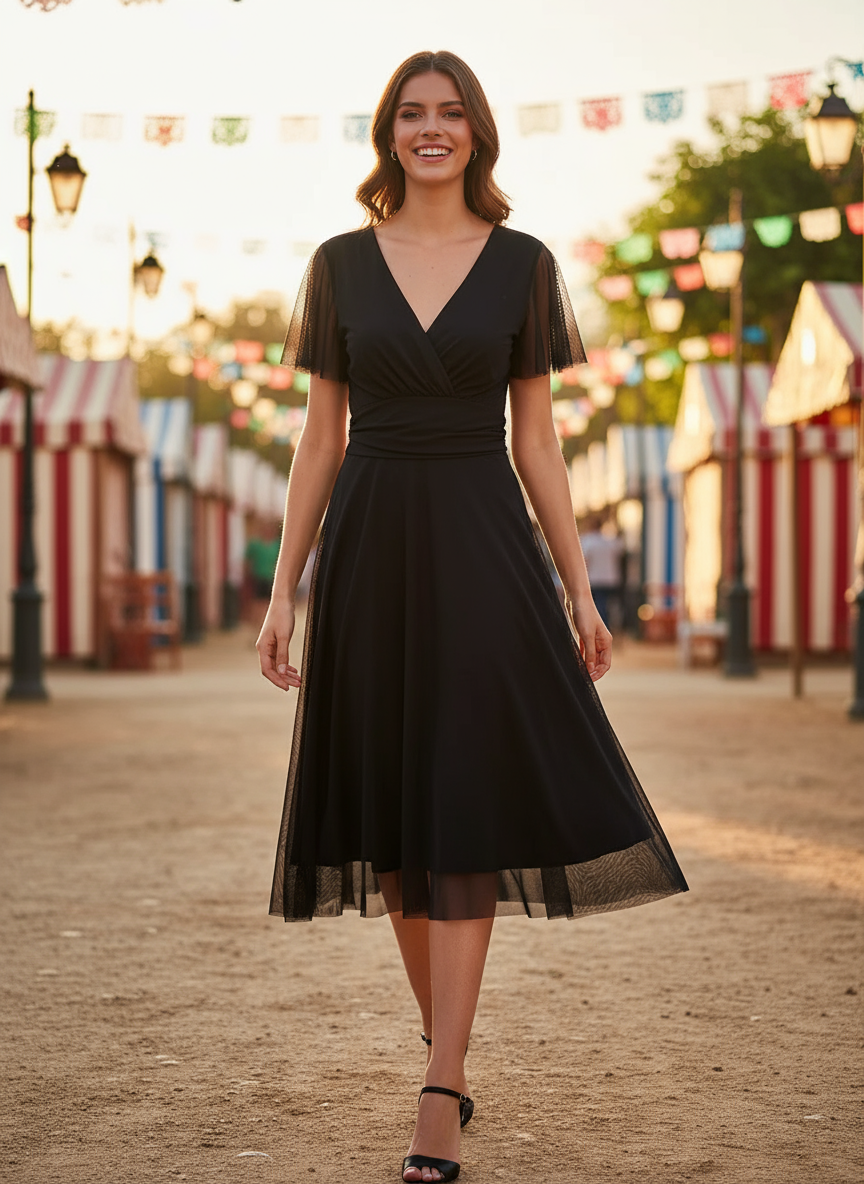 SHORT BLACK DRESS 5190