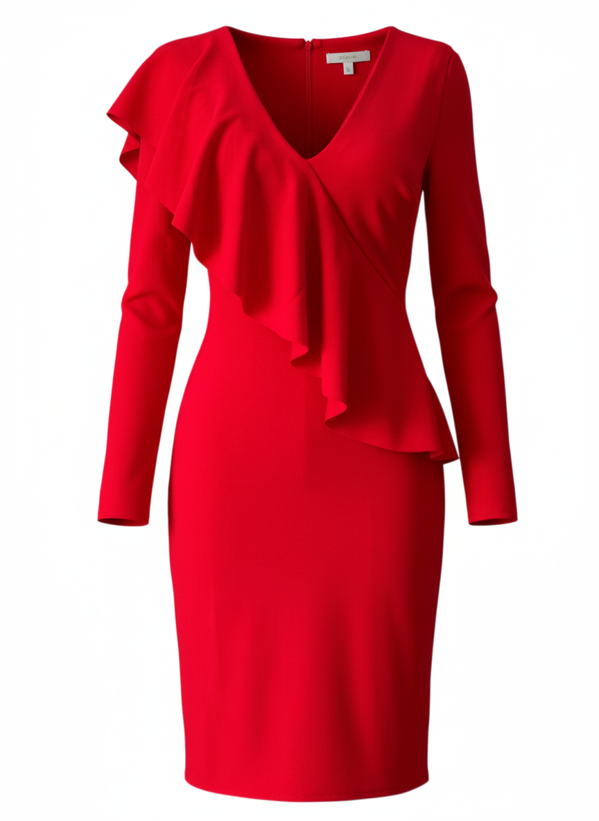 SHORT RED DRESS 7577