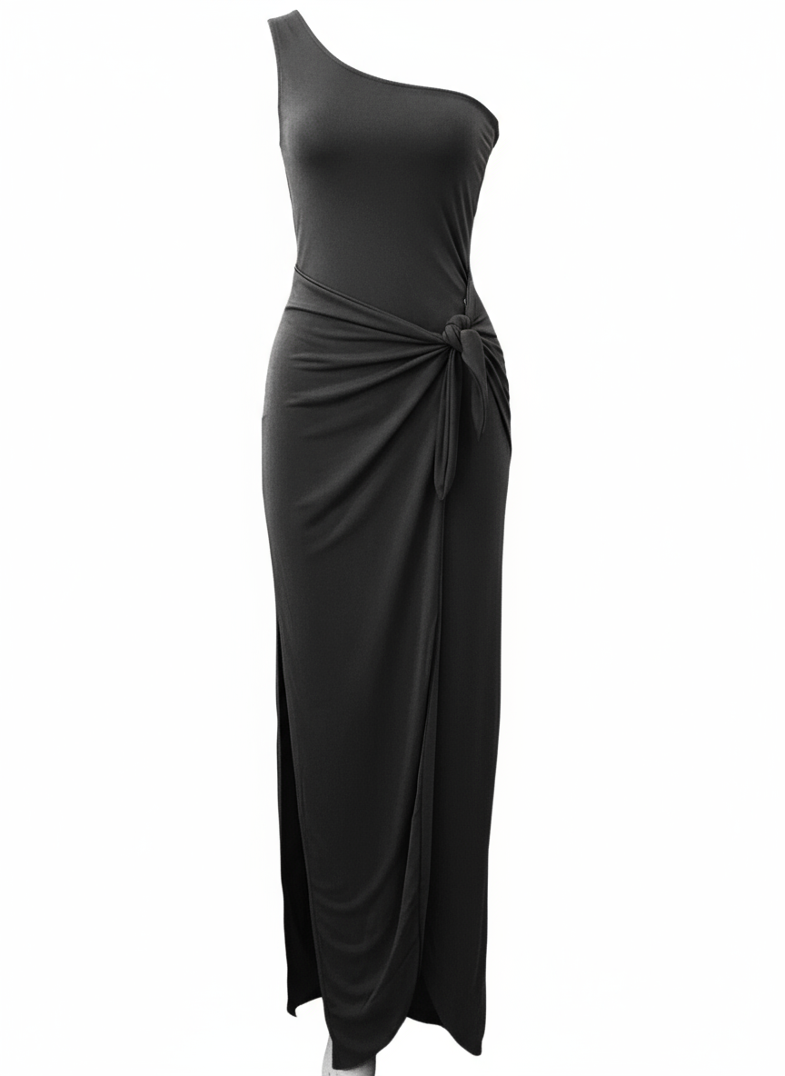 LONG BLACK DRESS 4701