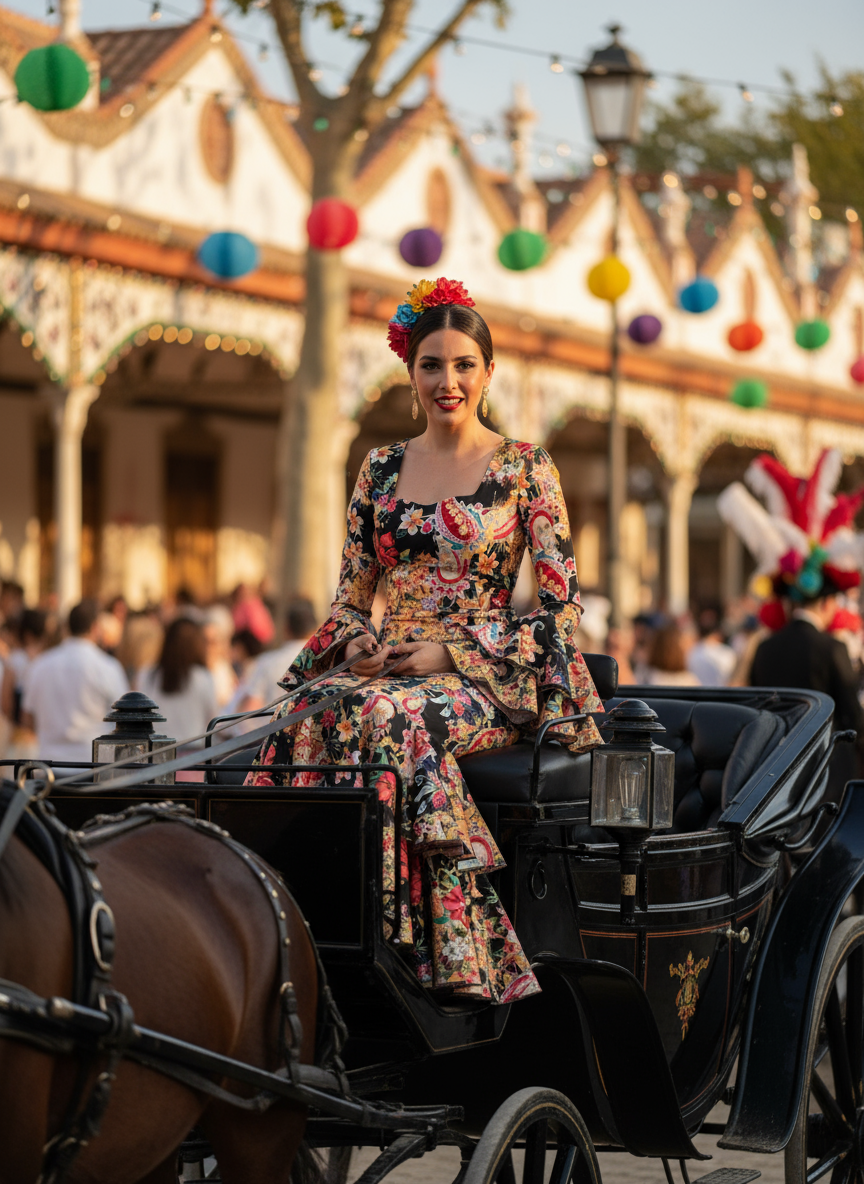 TRAJE FLAMENCA NEGRO EMMA WU DESIGN X FLAMENCA E0212