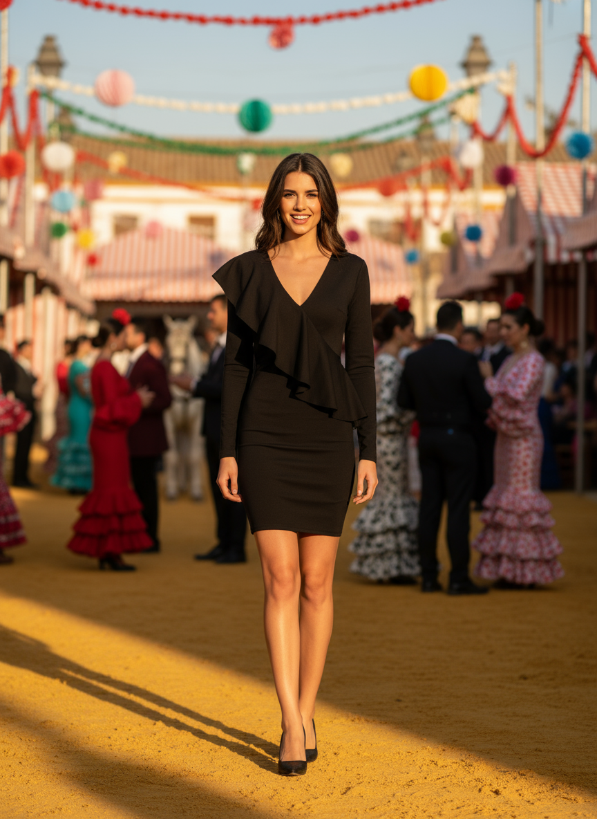 SHORT BLACK DRESS 7577