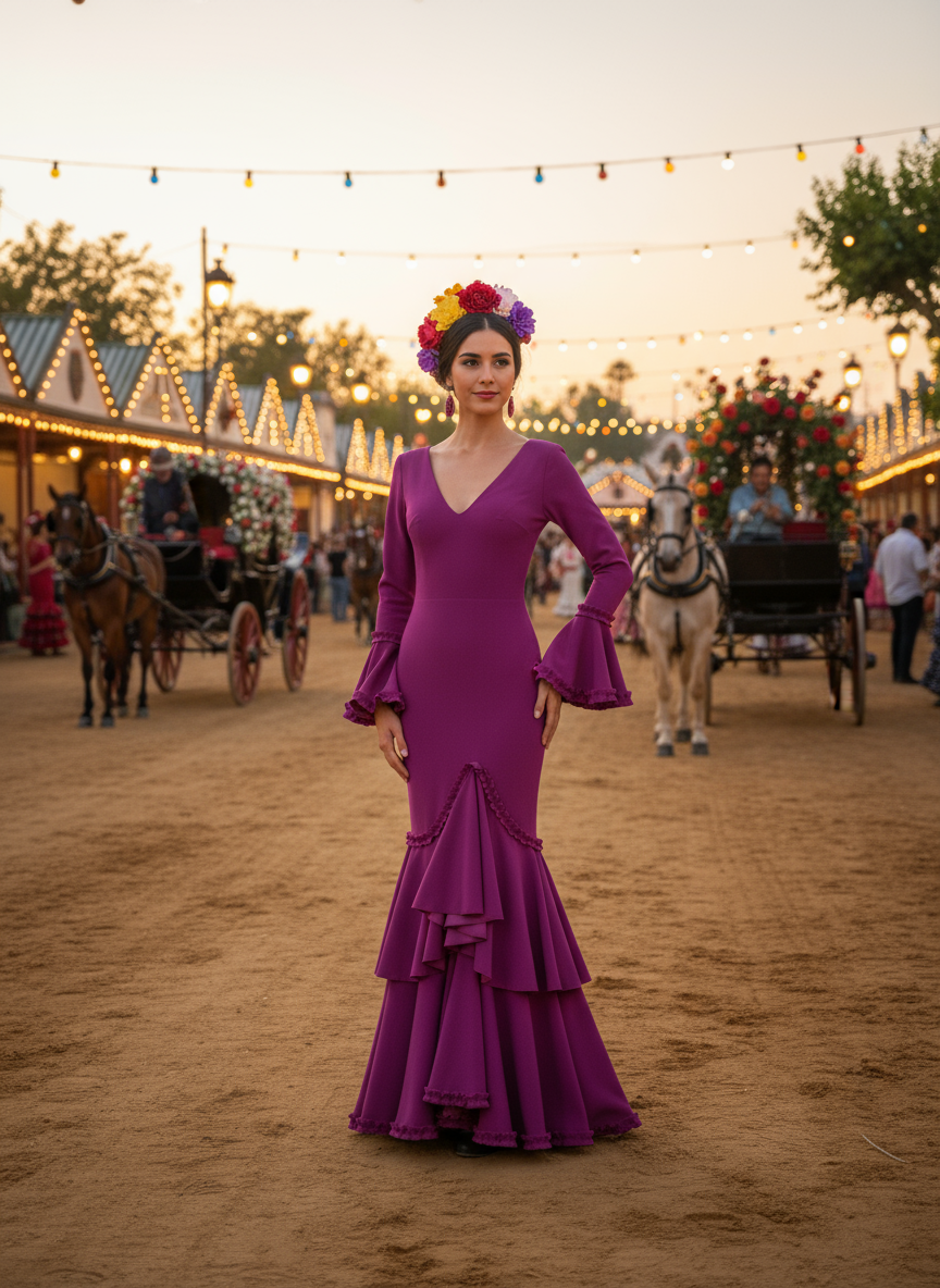 TRAJE FLAMENCA BUGANVILLA EMMA WU DESIGN X FLAMENCA EM229