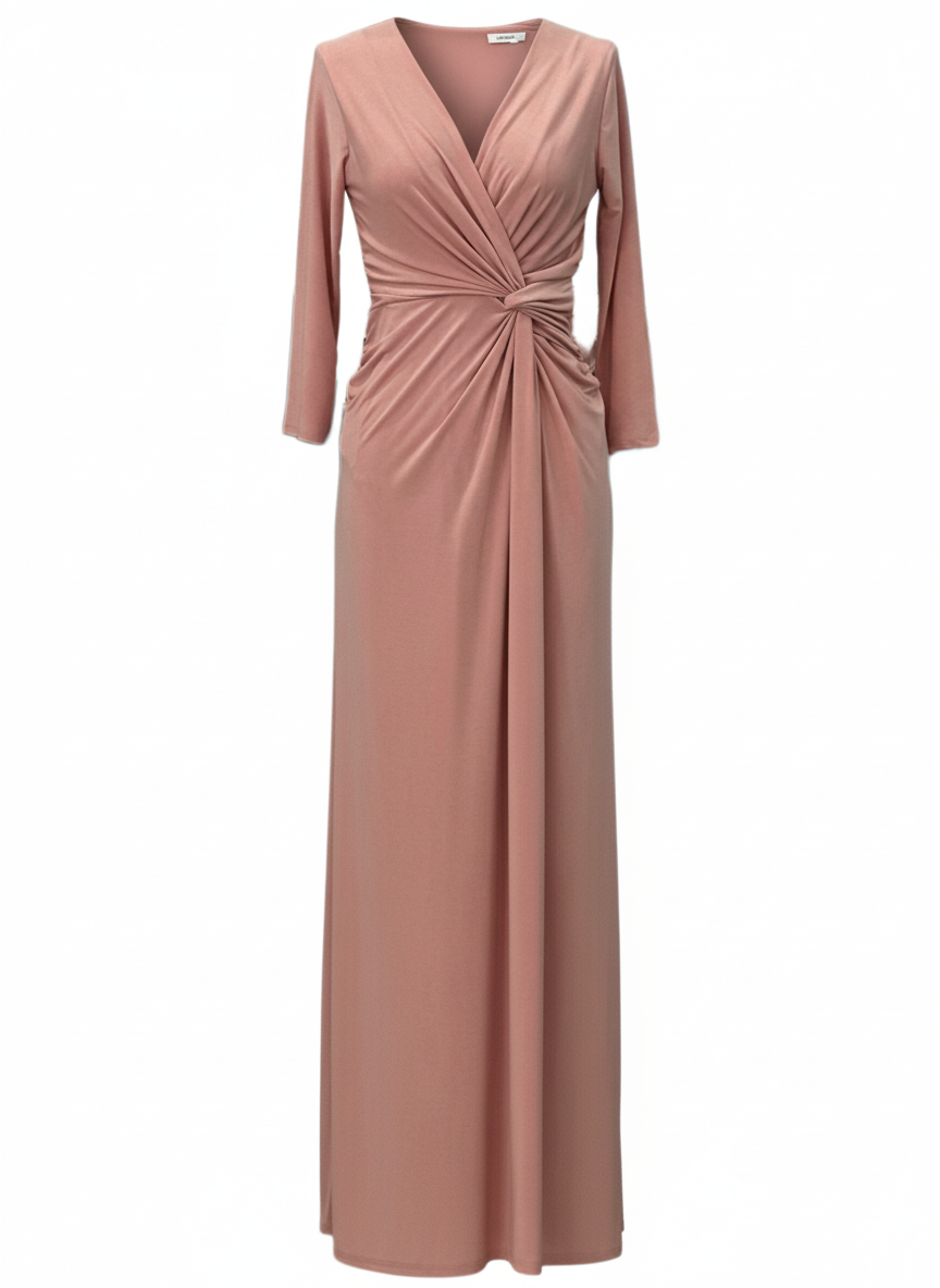 MAUVE PINK LONG DRESS 4747