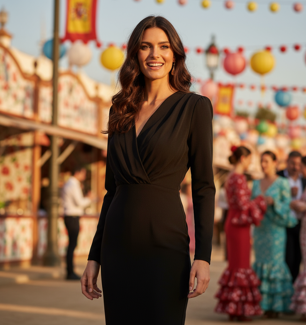 SHORT BLACK DRESS 3817