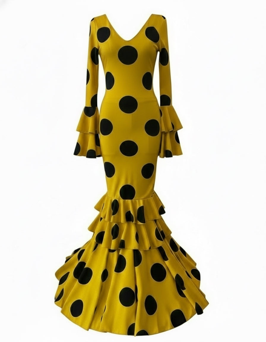 TRAJE FLAMENCA MOSTAZA EMMA WU DESIGN X FLAMENCA 21045