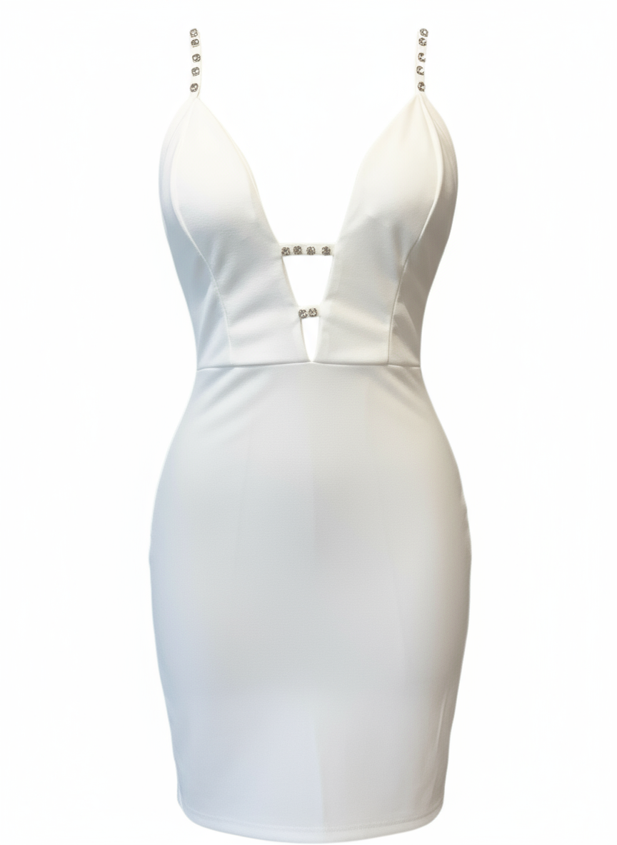 VESTIDO CORTO BLANCO 23637