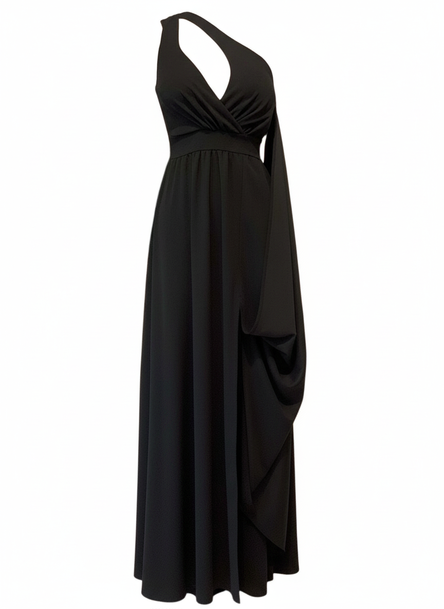 LONG BLACK DRESS 23419
