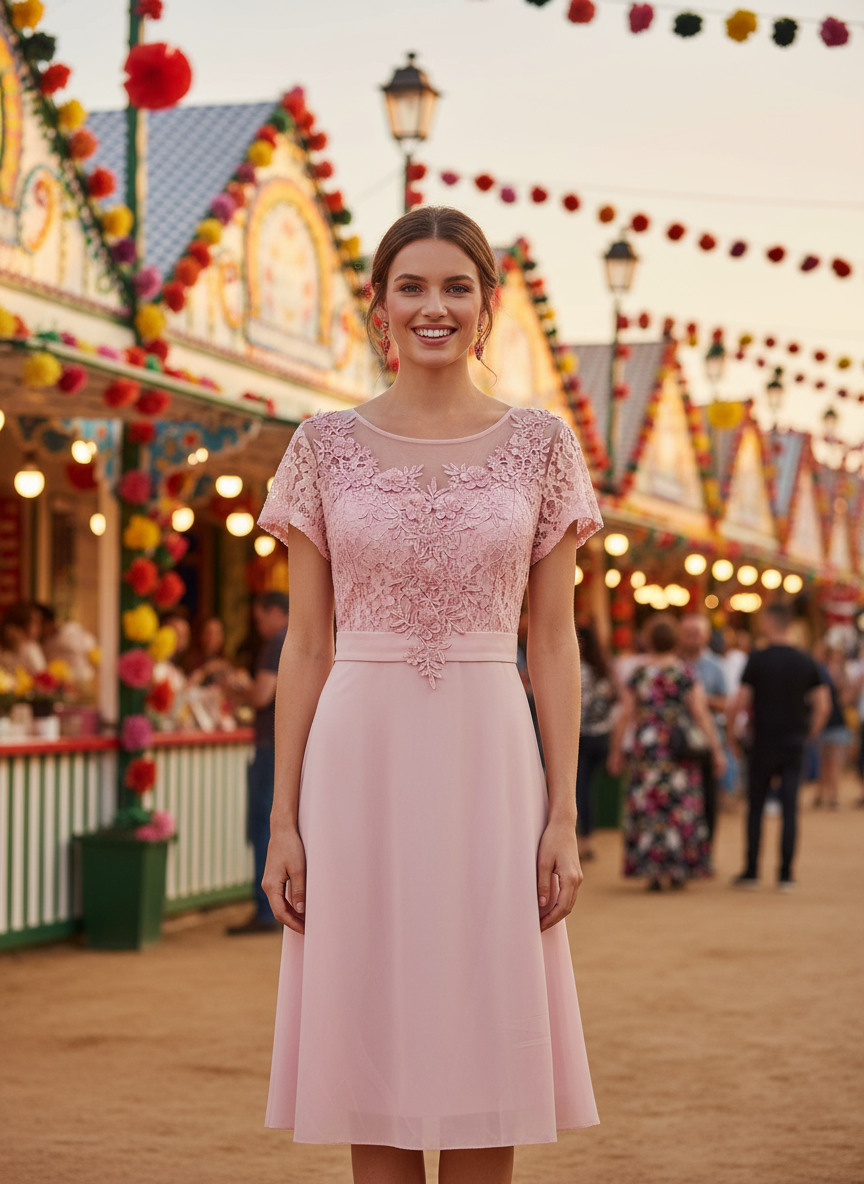 PINK SHORT DRESS 0736