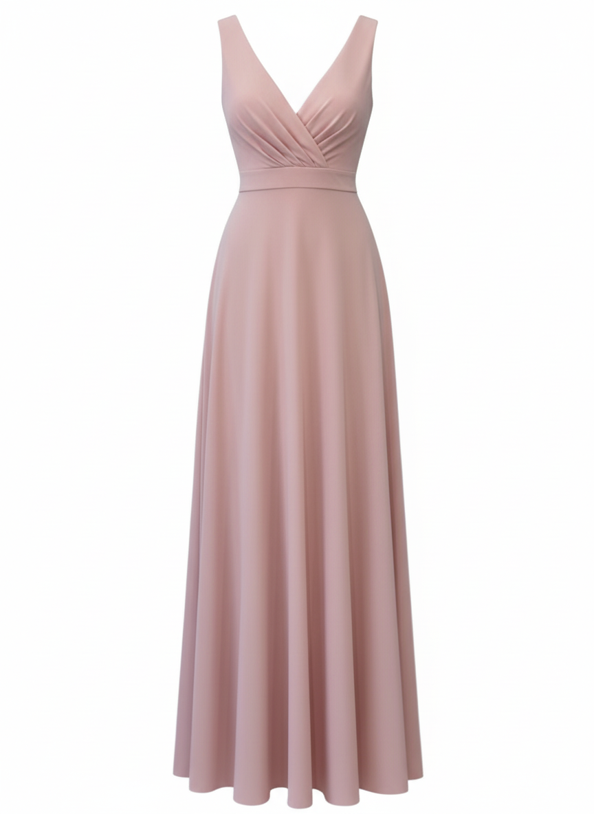 NUDE PINK LONG DRESS 9914