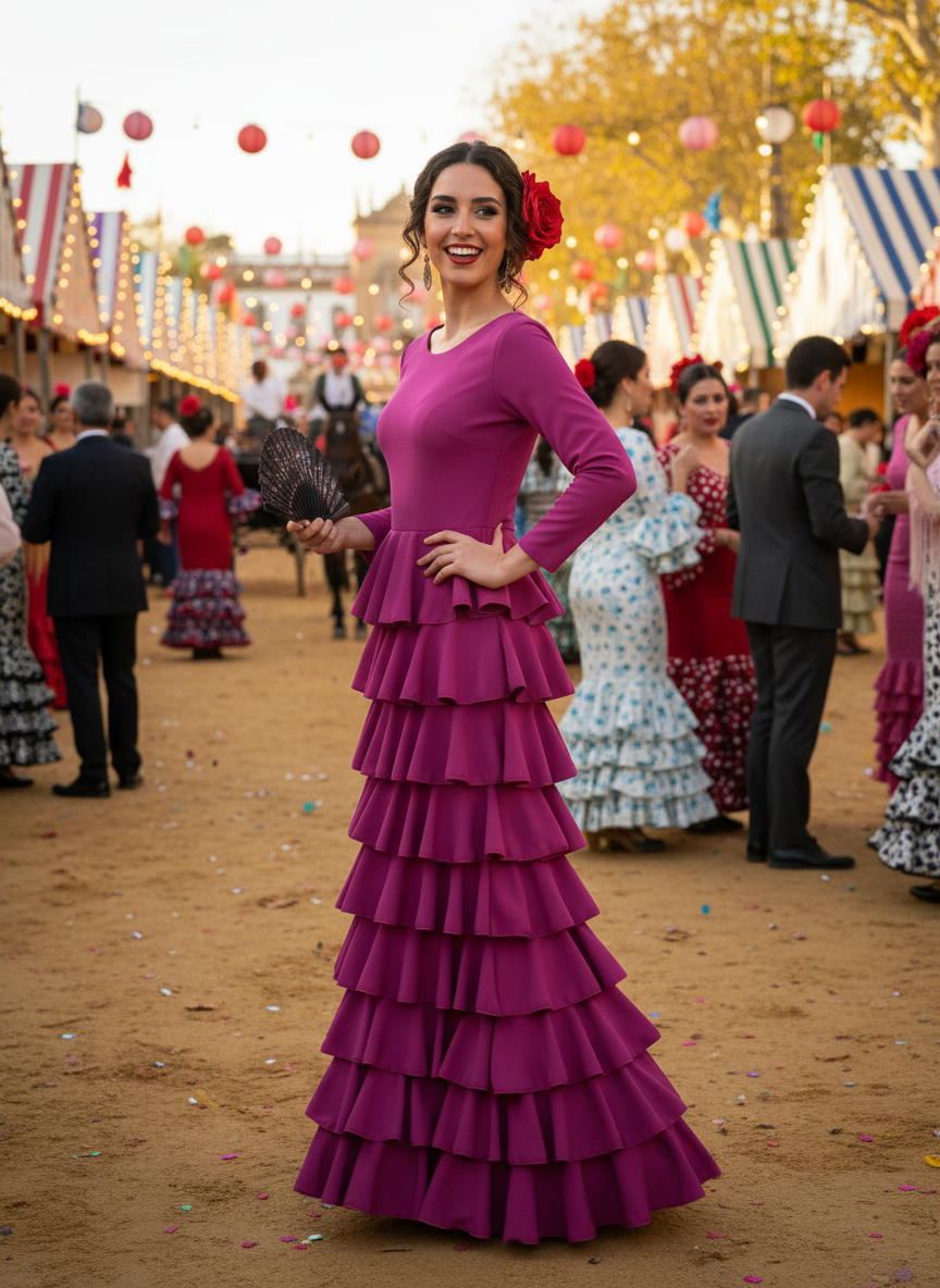 TRAJE FLAMENCA BUGANVILLA EMMA WU DESIGN X FLAMENCA EM227