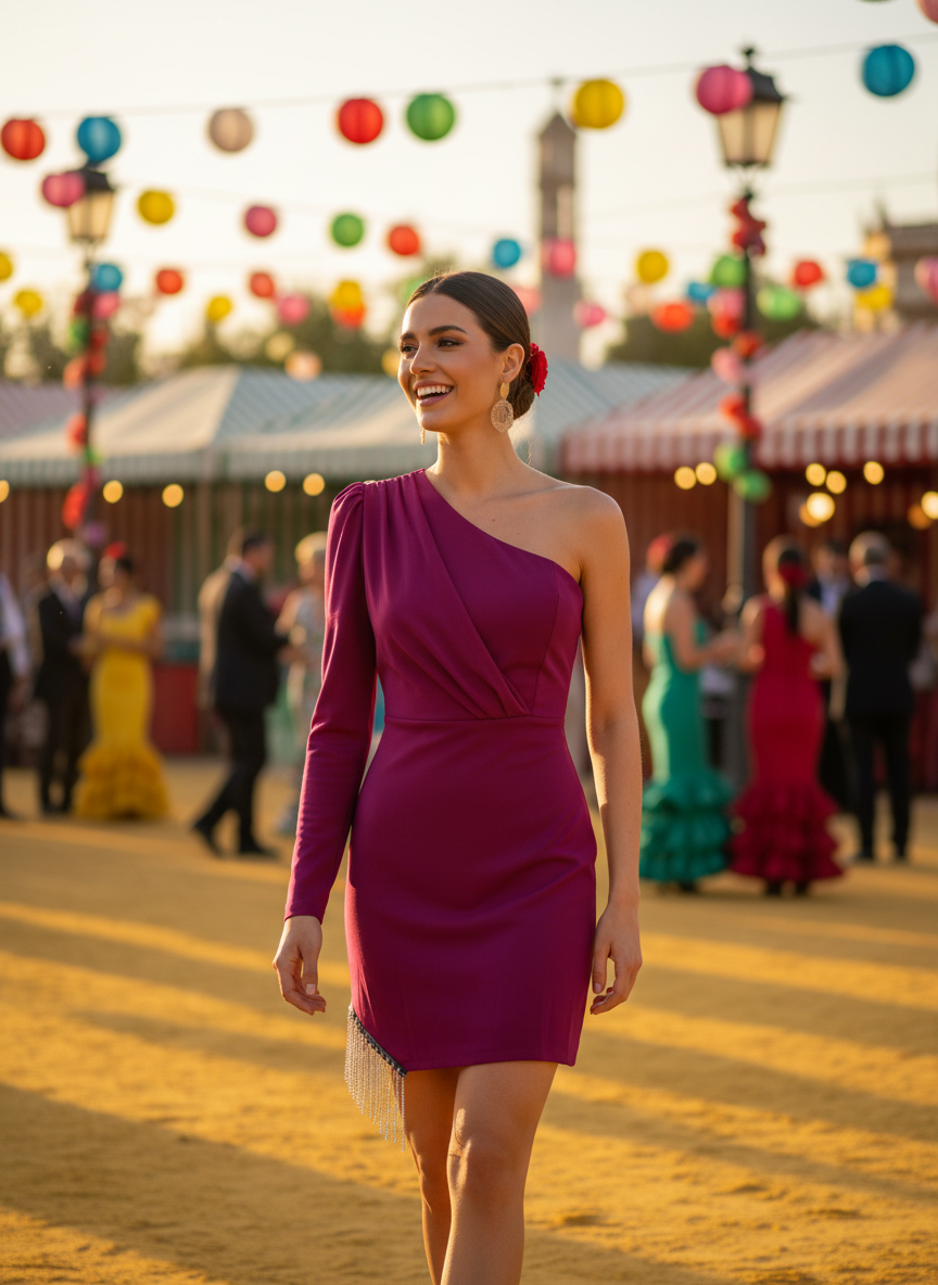 VESTIDO CORTO BERENJENA 25172