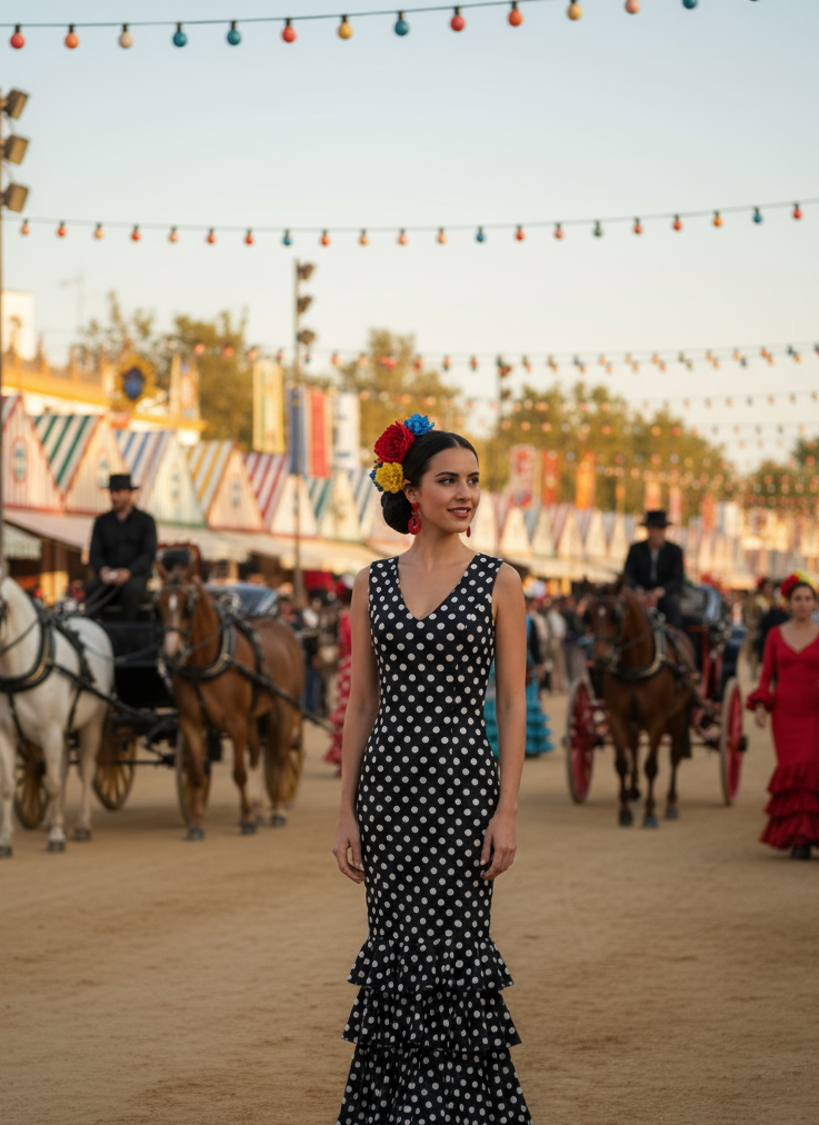 TRAJE FLAMENCA NEGRO EMMA WU DESIGN X FLAMENCA 21048