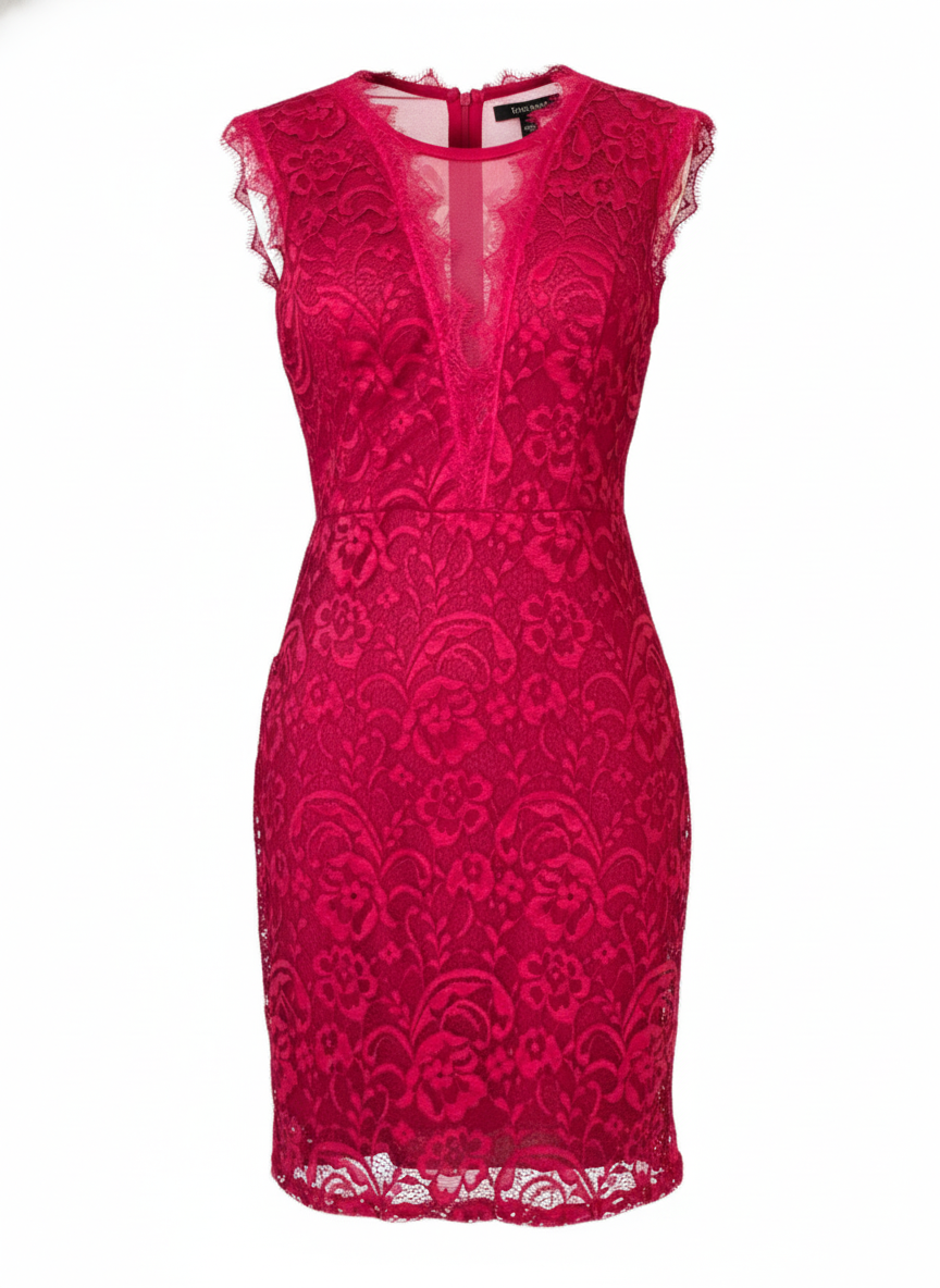 SHORT RED DRESS 3409