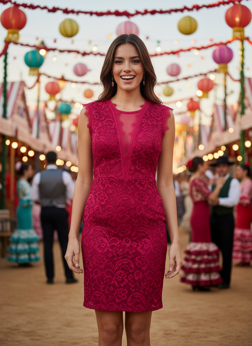 SHORT RED DRESS 3409