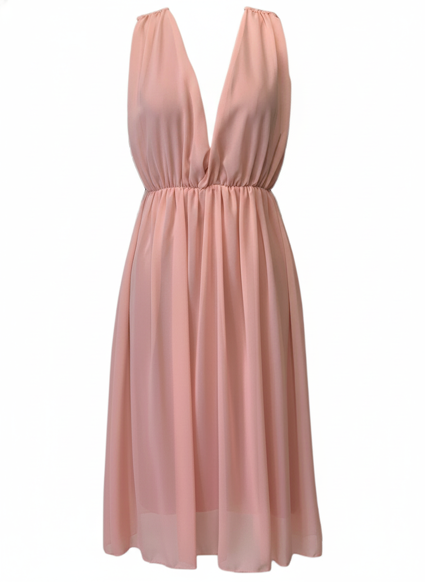 NUDE PINK SHORT DRESS 3873
