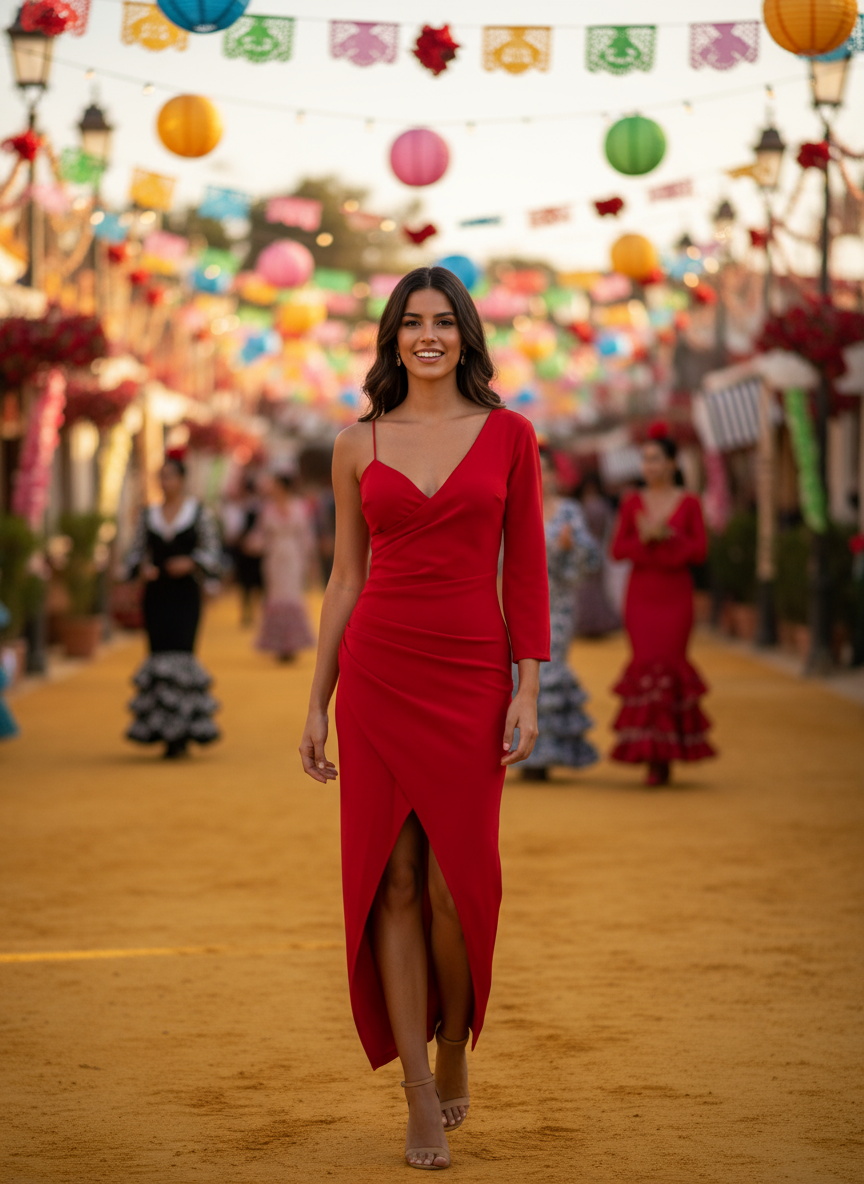 SHORT RED DRESS 20692