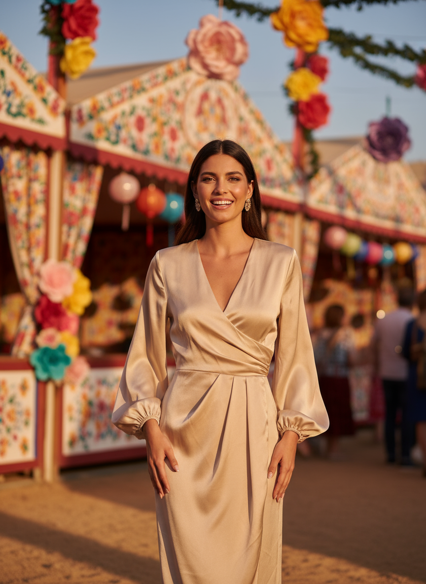 VESTIDO CORTO BEIGE 51136
