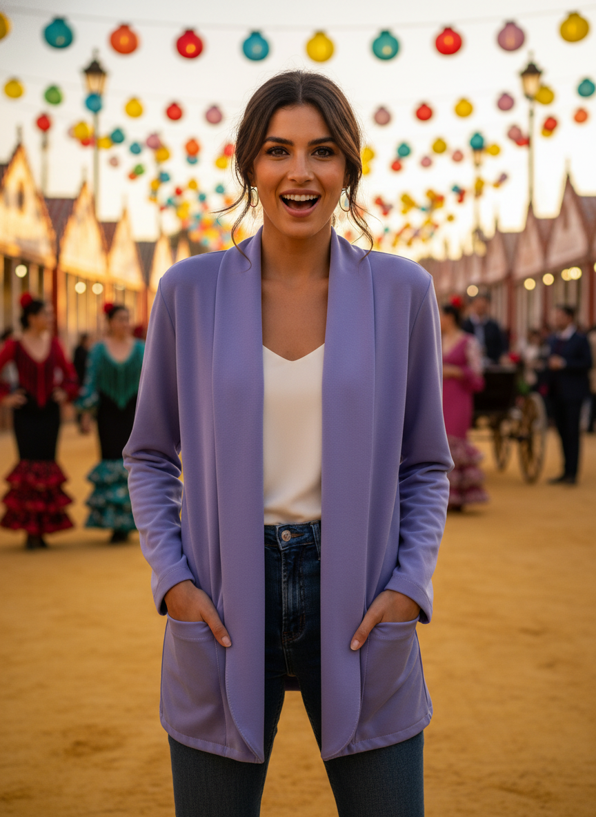 CHAQUETA LILA MALVA 7236