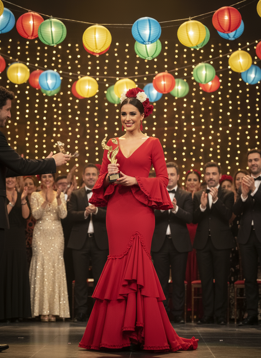 TRAJE FLAMENCA ROJO EMMA WU DESIGN X FLAMENCA EM229