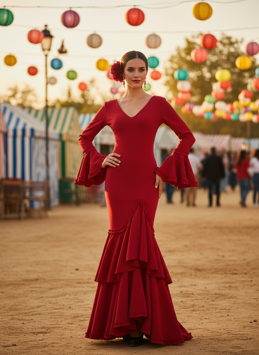 TRAJE FLAMENCA ROJO EMMA WU DESIGN X FLAMENCA EM229