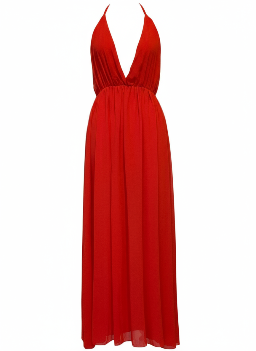 LONG RED DRESS 17499