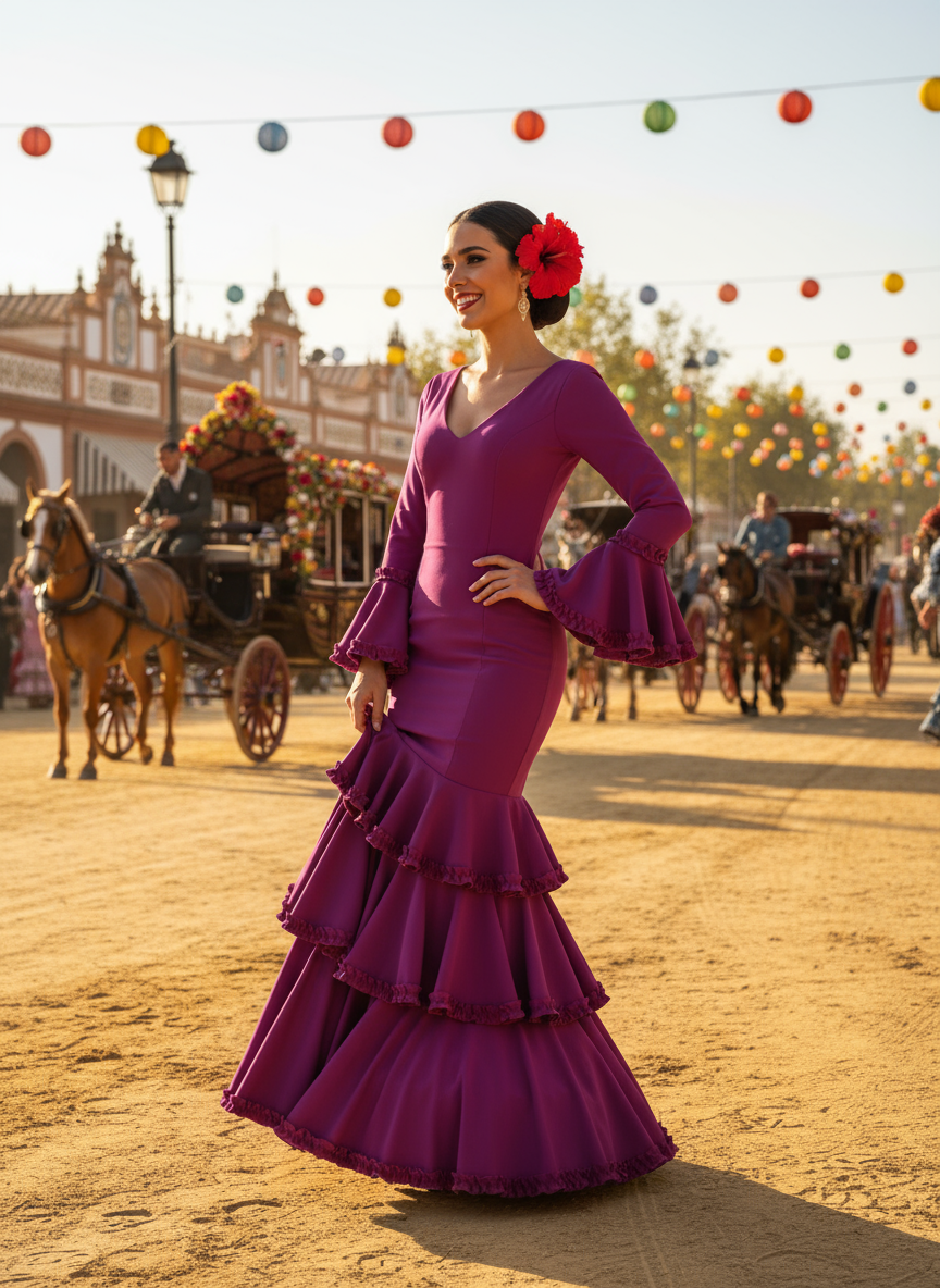 TRAJE FLAMENCA BUGANVILLA EMMA WU DESIGN X FLAMENCA EM222