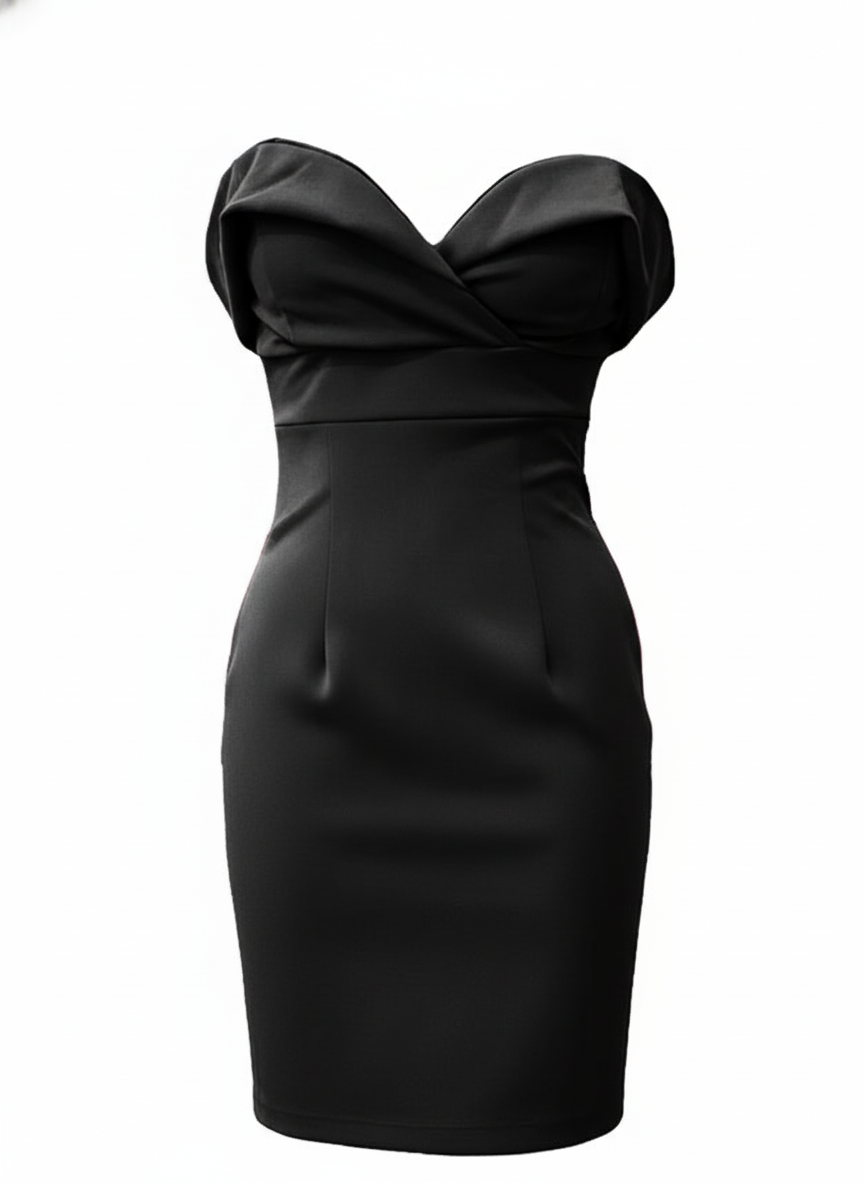 SHORT BLACK DRESS 9003