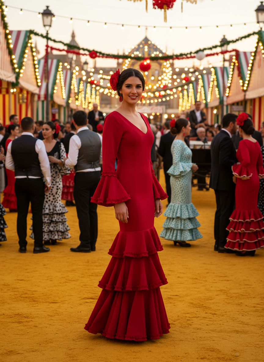 TRAJE FLAMENCA ROJO EMMA WU DESIGN X FLAMENCA EM222