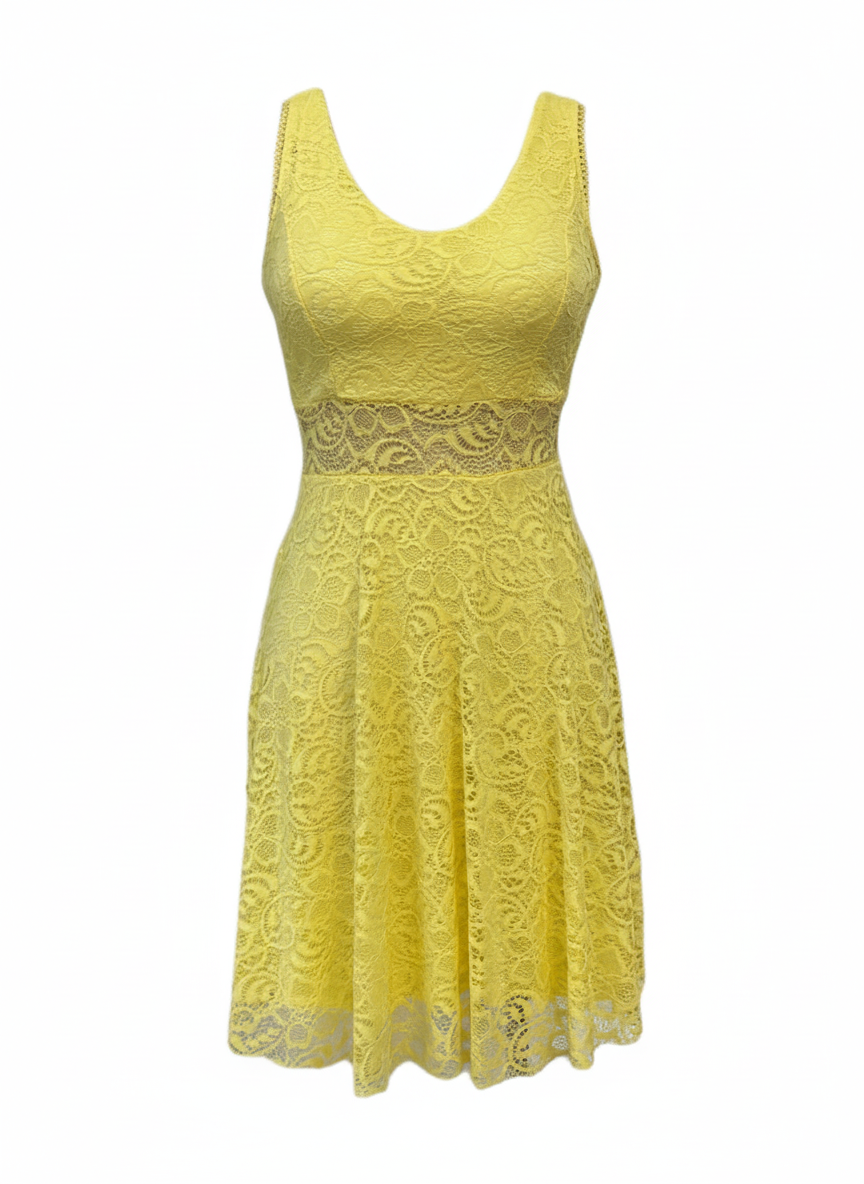 VESTIDO CORTO AMARILLO 2623
