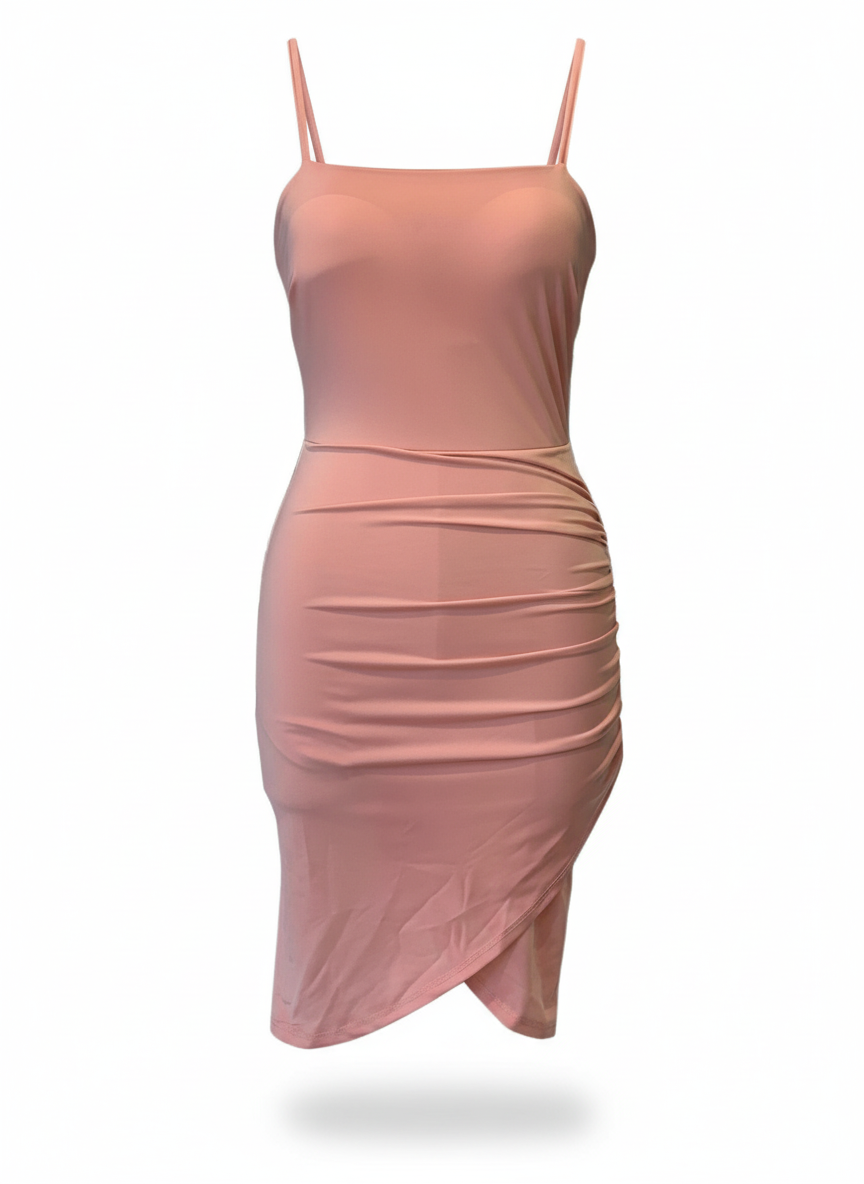 NUDE PINK SHORT DRESS 50689