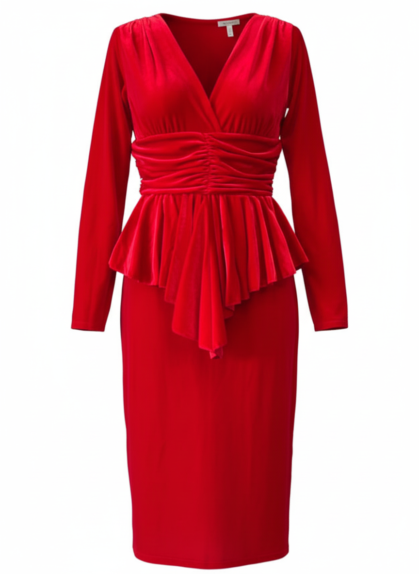 SHORT RED DRESS 7670