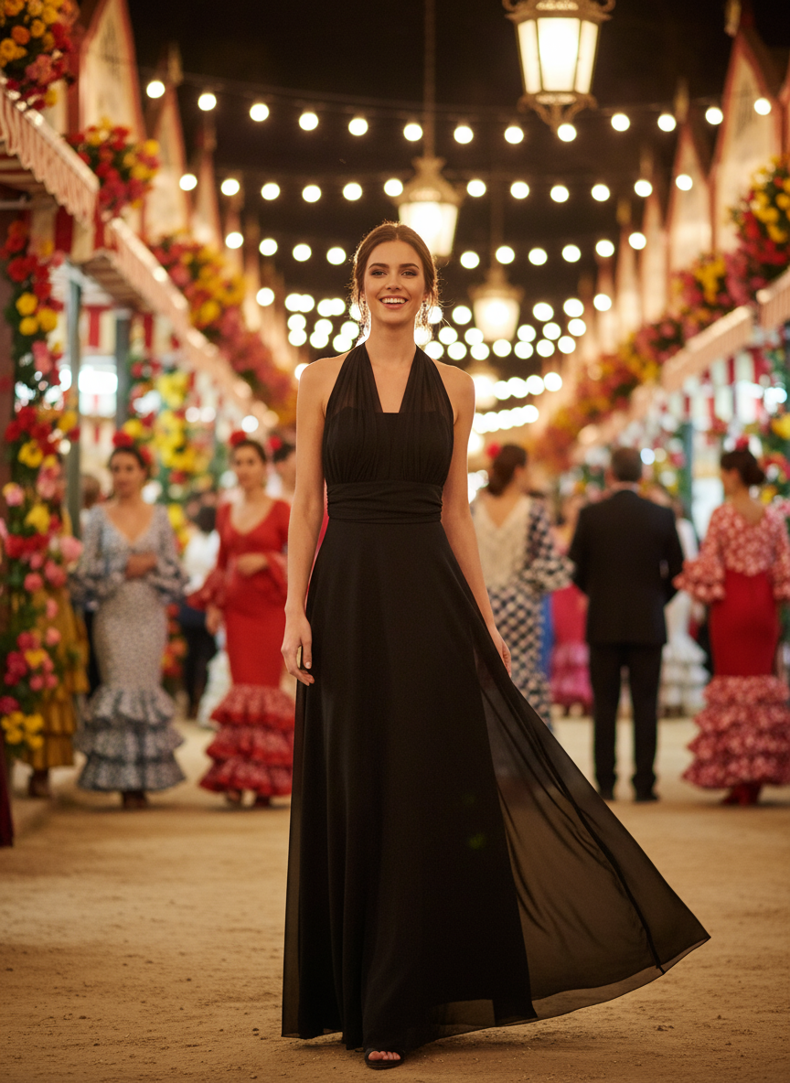 LONG BLACK DRESS 3776