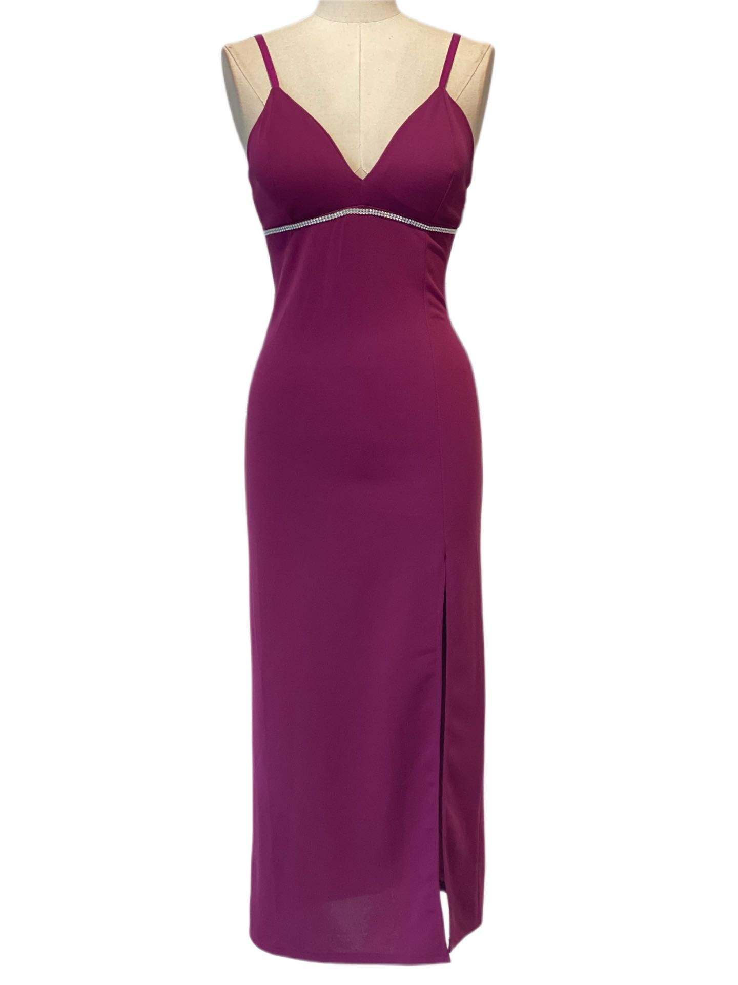 VESTIDO CORTO BERENJENA 25206