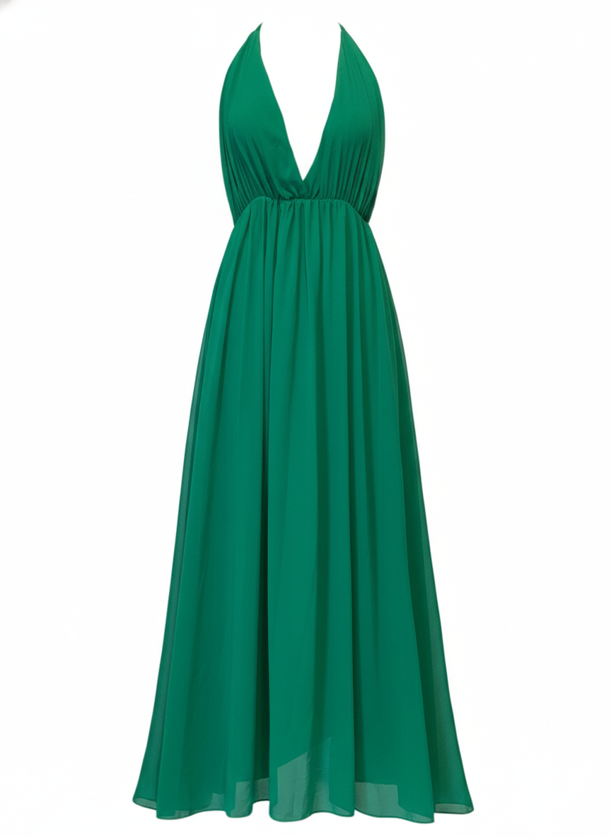 LONG GREEN DRESS 17499