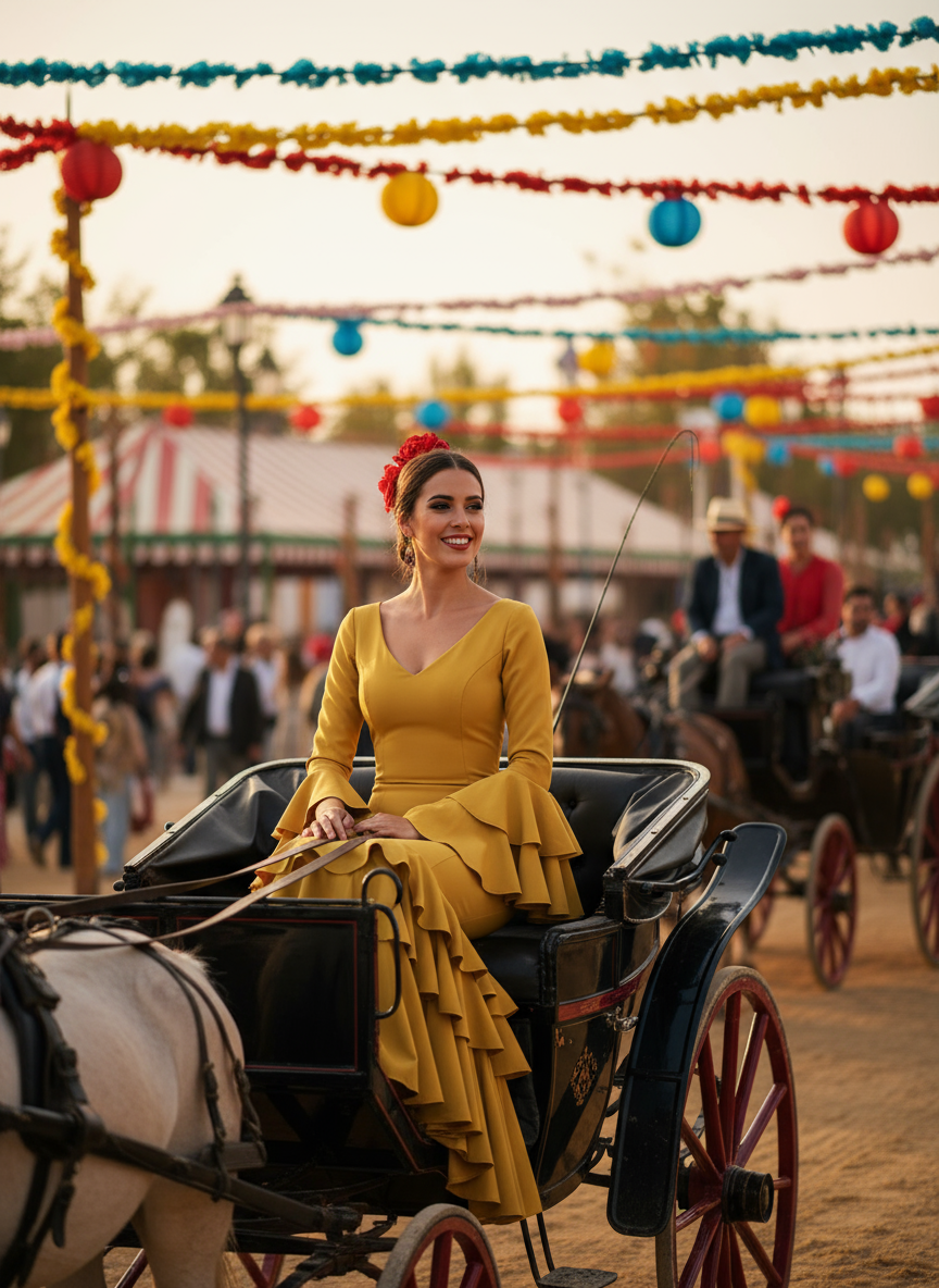 TRAJE FLAMENCA AMARILLO MANGO EMMA WU DESIGN X FLAMENCA 21041