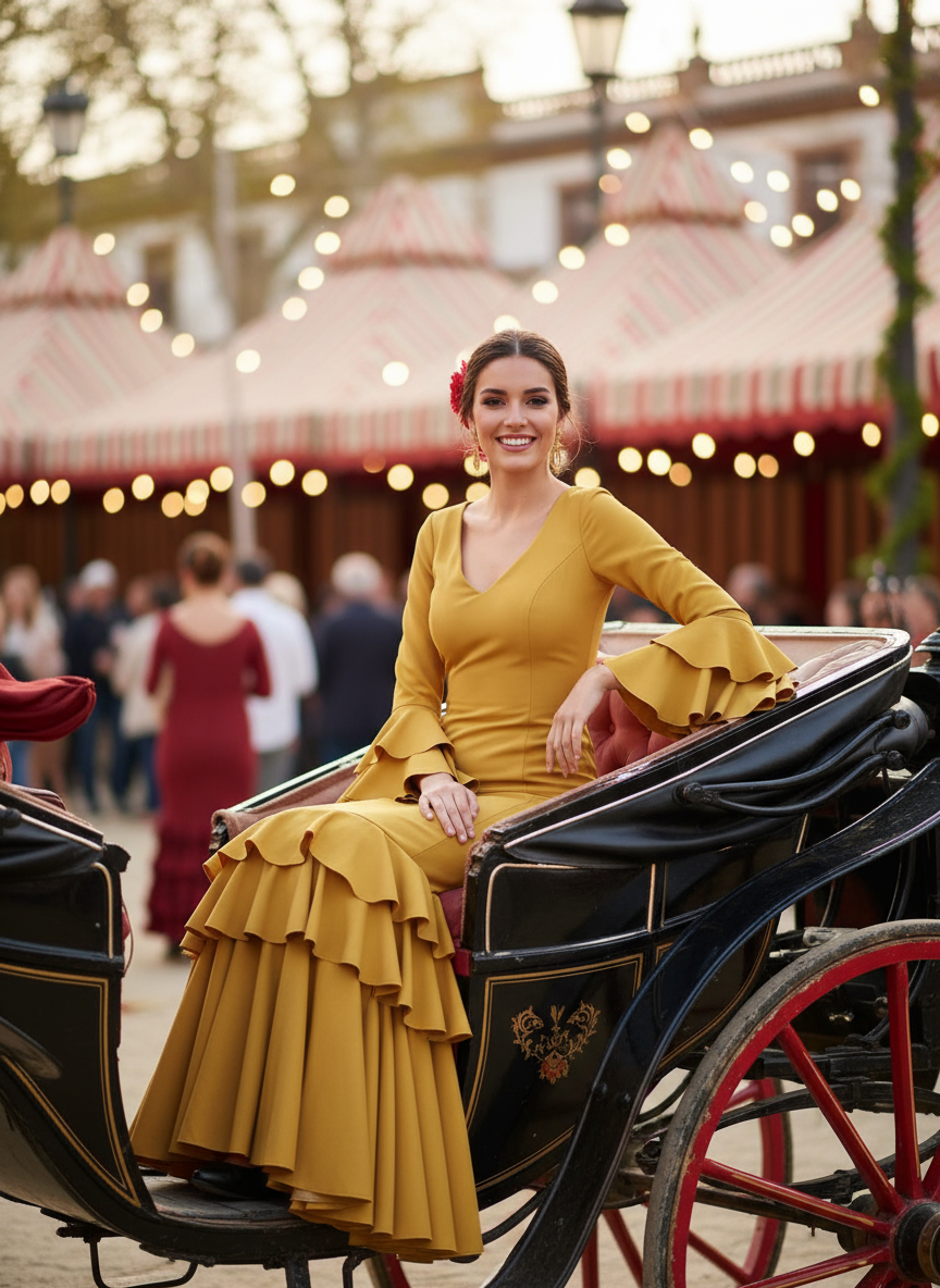 TRAJE FLAMENCA AMARILLO MANGO EMMA WU DESIGN X FLAMENCA 21041