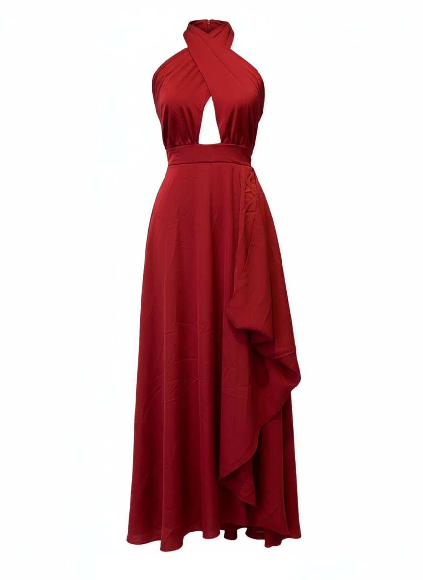 VESTIDO LARGO ROJO INDIO 50785