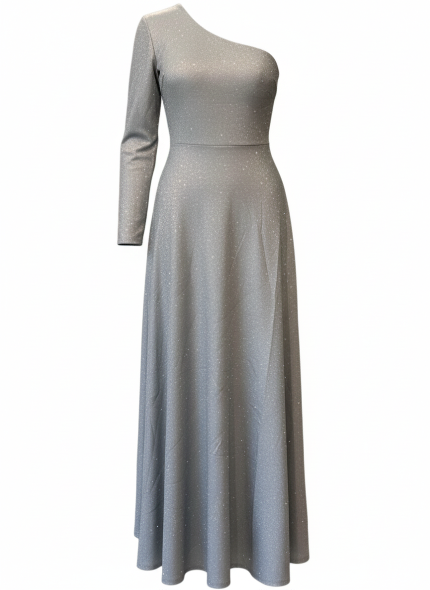 LIGHT GRAY LONG DRESS 14273