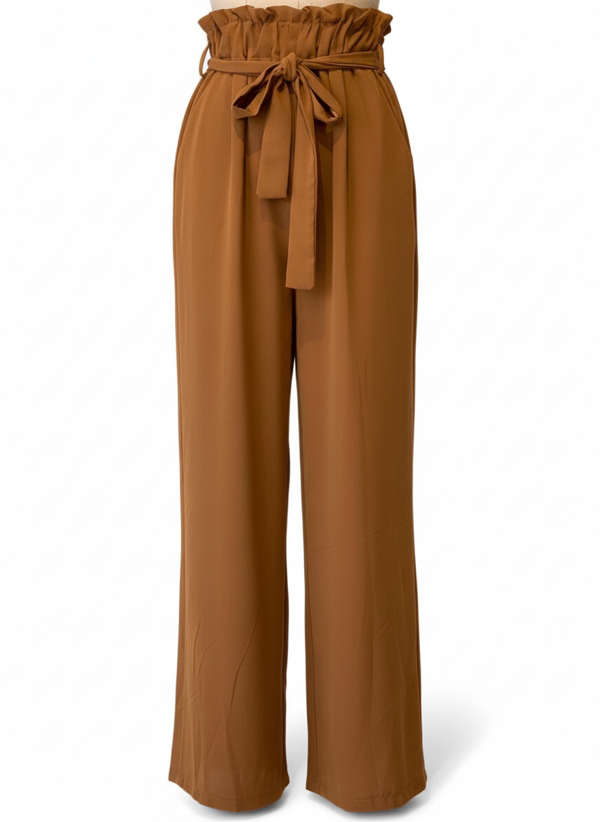 PANTALÓN PALAZZO MARRÓN 2451