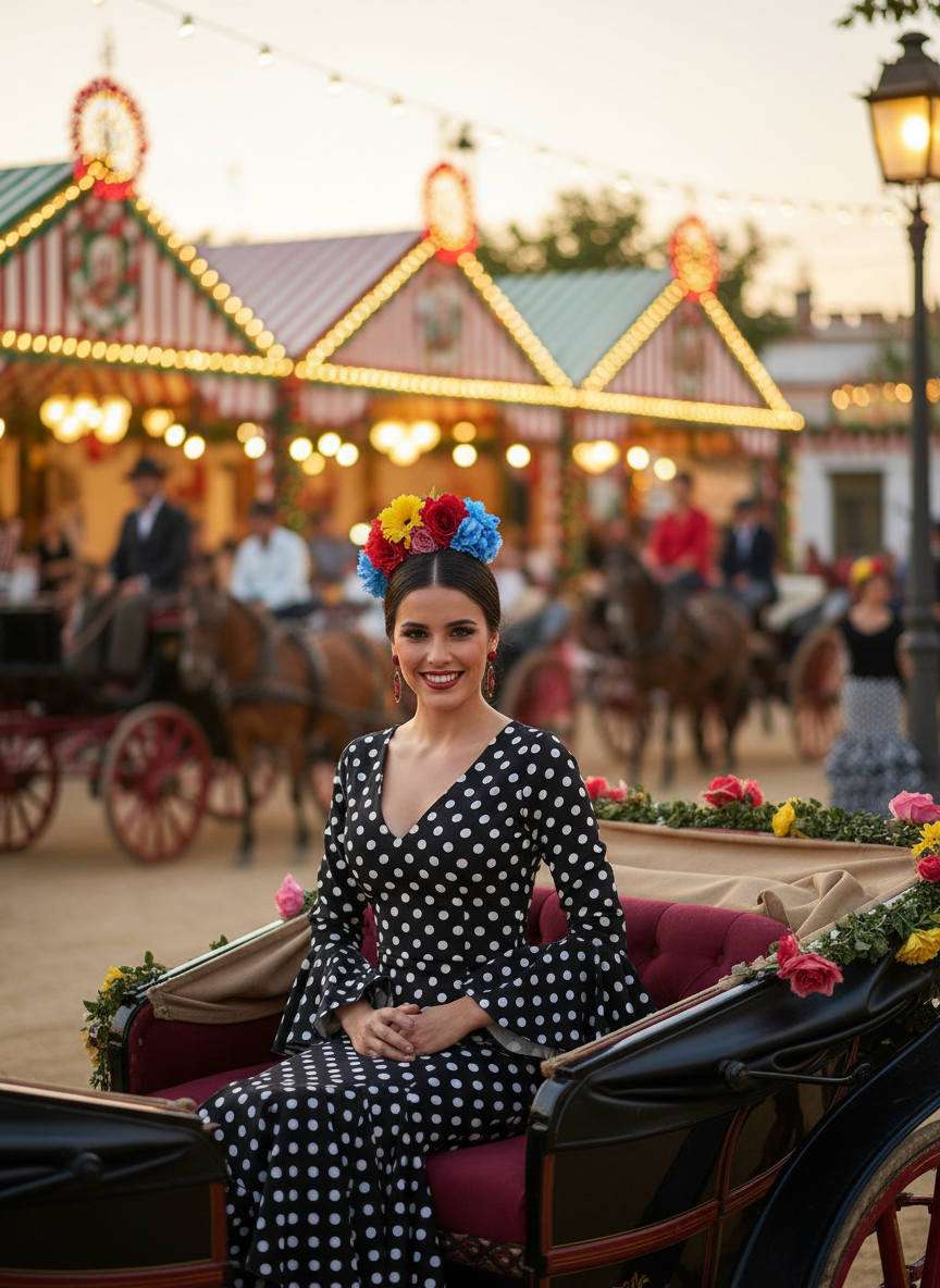 TRAJE FLAMENCA NEGRO EMMA WU DESIGN X FLAMENCA P0491