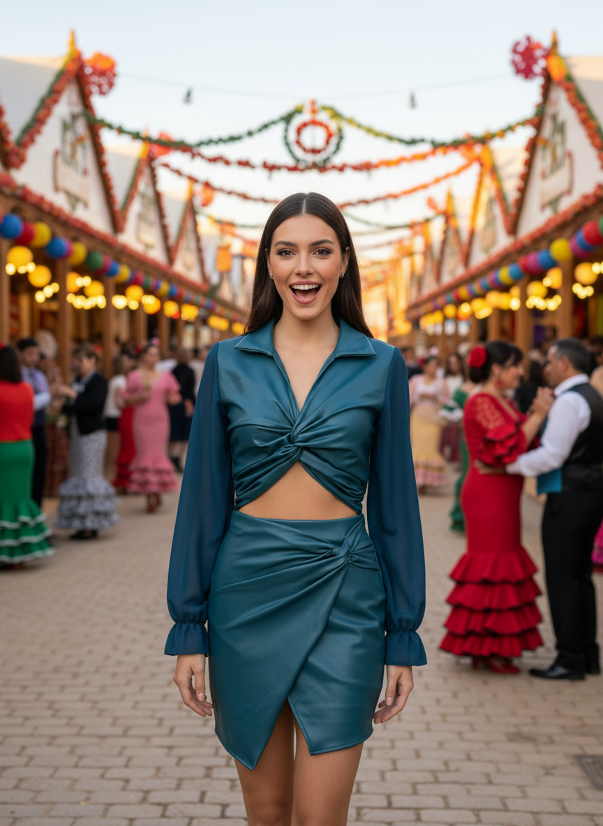 VESTIDO CORTO AZUL PETRÓLEO 22225