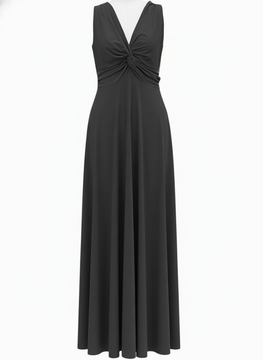 LONG BLACK DRESS 7068